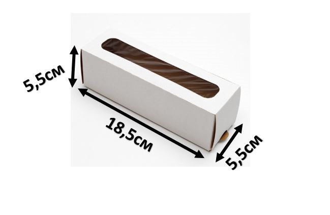 Коробка для макарони белая 18х5,5х5,5см на 6шт 76560 - фото 13532