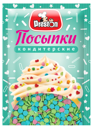 Посыпки "Конфетти" , 50г Preston 59822
