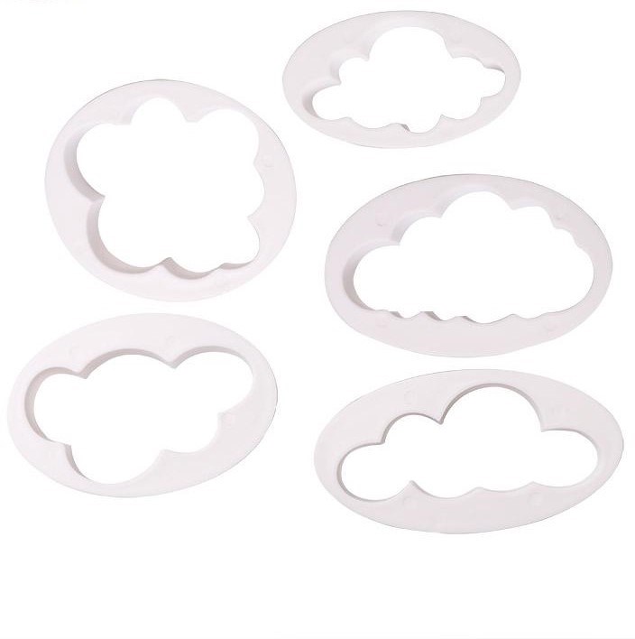 Набор вырубок пластик ОБЛАКА, 5 шт 2599228
