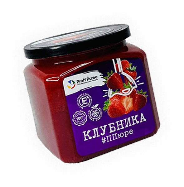 Замороженное пюре КЛУБНИКА 500гр Proff Puree 42791