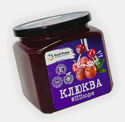 Замороженное пюре КЛЮКВА 500гр Proff Puree 42801