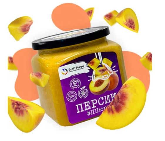 Замороженное пюре ПЕРСИК 500гр Proff Puree 42881