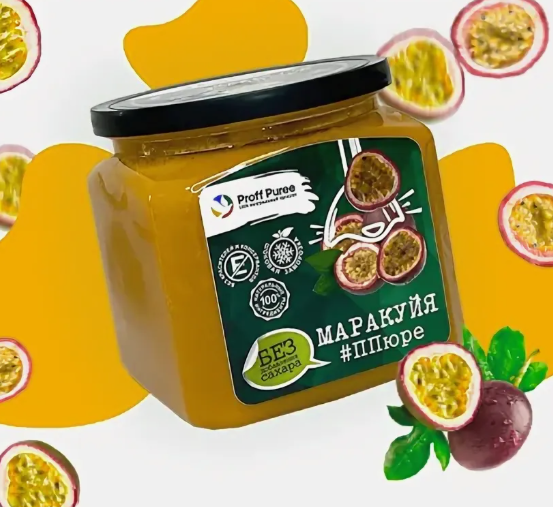 Замороженное пюре МАРАКУЙЯ БЕЗ САХАРА 500гр Proff Puree 42911