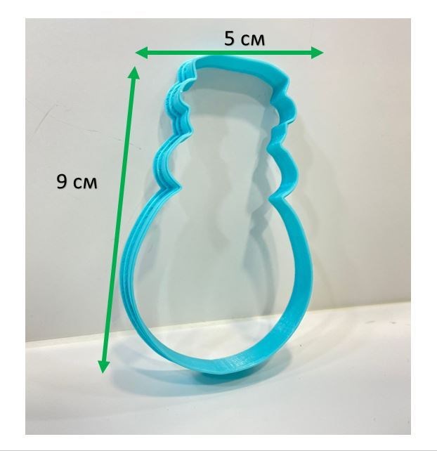 Вырубка пластиковая "Снеговик" 5 х 9 х 1 см 1130477707 - фото 5324