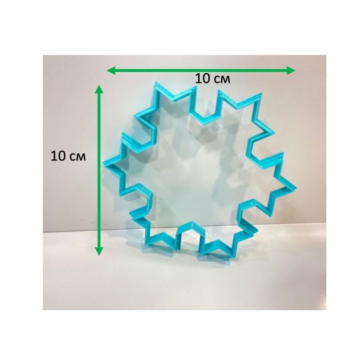 Вырубка пластиковая "Снежинка" 10 х 10 х 1 см 130477649 - фото 5327
