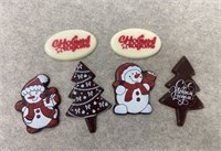 Фигурка из шоколадной глазури в ассортименте, Новый Год, 2-3гр, цена за 1 фигурку, d=3-5см 77694