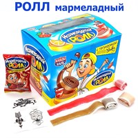 Мармелад "Мармеладный Ролл" с тату, ассорти 12г Канди Клаб 43331