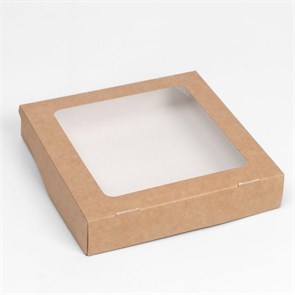 Коробка 20х20х4,5см КРАФТ складная 21779