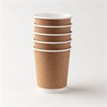 Стакан двухслойный крафт 450мл, диаметр 60-90 мм, высота 130 мм 110289 - фото 10227