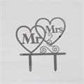 Топпер в торт "Mr&Mrs", цвет серебряный 16х14см 3520021 - фото 10690 Топпер в торт "Mr&Mrs", цвет серебряный 16х14см 3520021 - фото 10690