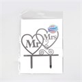 Топпер в торт "Mr&Mrs", цвет серебряный 16х14см 3520021 - фото 10691 Топпер в торт "Mr&Mrs", цвет серебряный 16х14см 3520021 - фото 10691