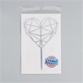 Топпер «Сердце», геометрия, цвет серебряный 13х19см ca19a3bf-74f8-46c9-888f-92396d502485 - фото 10868