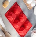 Форма для выпечки «Пудинг», 29,5×17,5 см, 6 ячеек (7×7×4 см), цвет МИКС 630820 - фото 11126