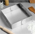 Форма для выпечки с регулировкой размера "Квадратная", H-8,5 см, 16х16 - 28х28 см 4046499 - фото 11133