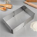 Форма для выпечки с регулировкой размера "Квадратная", H-8,5 см, 16х16 - 28х28 см 4046499 - фото 11134