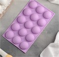 Форма "полусфера" силиконовая d43мм, 15 ячеек 4293917 - фото 11426