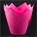 Форма-тюльпан для выпечки РОЗОВАЯ диаметр 50мм, высота 80мм 1 шт 75775 - фото 11643