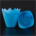 Форма-тюльпан для выпечки СИНЯЯ диаметр 50мм, высота 80мм 1 шт 00304 - фото 11646