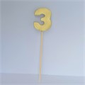 Цифра "3" ЗОЛОТАЯ на шпажке, из шоколадной глазури 77338 - фото 11740 Цифра "3" ЗОЛОТАЯ на шпажке, из шоколадной глазури 77338 - фото 11740