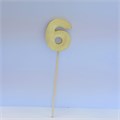 Цифра "6" ЗОЛОТАЯ на шпажке, из шоколадной глазури 77341 - фото 11769 Цифра "6" ЗОЛОТАЯ на шпажке, из шоколадной глазури 77341 - фото 11769