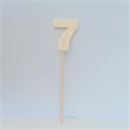 Цифра 7 БЕЛАЯ  из шоколадной глазури на шпажке, высота цифры 5 см 77330 - фото 11782