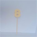 Цифра 8 БЕЛАЯ  из шоколадной глазури на шпажке, высота цифры 5 см 77331 - фото 11791