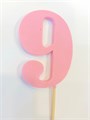 Цифра-леденец "9" РОЗОВАЯ 6х8х25см 30г 06247437-6818-4f85-a81c-74cb92f02f94 - фото 11815