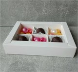 Коробка под 6 конфет, d10х14 h3см, ячейка d4 h3см, с окном 19875 - фото 13559