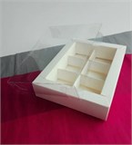 Коробка под 6 конфет, d10х14 h3см, ячейка d4 h3см, с окном 19875 - фото 13560