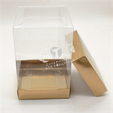 Коробка прозрачная 13х13х20 см ЗОЛОТО 555445 - фото 13612