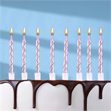 Свеча в торт "Спираль", 1 шт, 7 см, розовое золото 9942354 - фото 14015