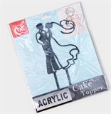 Топпер Свадебный на торт, 12×12 см, цвет чёрный 1680129 - фото 14178