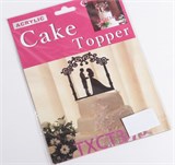 Топпер Свадебный на торт, 12×12 см, цвет чёрный 1680129 - фото 14179