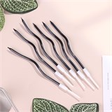 Свеча для торта  "Серпантин" 6 шт, высота 12 см,  коктейльные, Чёрные 7597553