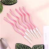 Свеча для торта  "Серпантин" 6 шт, высота 12 см,  коктейльные, розовый блик 7597550