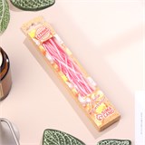 Свеча для торта  "Серпантин" 6 шт, высота 12 см,  коктейльные, розовый блик 7597550