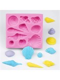 Молд силиконовый РАКУШКИ 10 микс 7х8см h1,5 см 133777