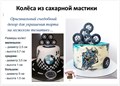 "Колесо большое" d = 5 , h = 1,5 см, из сахарной мастики 77708 - фото 5975 "Колесо большое" d = 5 , h = 1,5 см, из сахарной мастики 77708 - фото 5975
