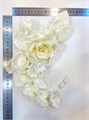 Композиция с 2-мя БЕЛЫМИ РОЗАМИ из сахарной мастики 18х27см 1150 - фото 5997