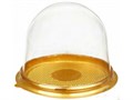 Контейнер прозрачный с купольной крышкой, d=9см, h=8см, цвет дна "золото" или прозрачный 3305329 - фото 6092