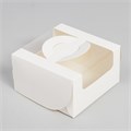 Коробка под бенто-торт с окном, белая, 14 х 14 х 8 см 7479581 - фото 6532 Коробка под бенто-торт с окном, белая, 14 х 14 х 8 см 7479581 - фото 6532