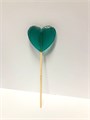 Леденец из изомальта "СЕРДЦЕ ЗЕЛЁНОЕ", на шпажке, d=5см, 10-15г, h=15-20см 30476966 - фото 6993
