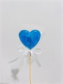 Леденец из изомальта "СЕРДЦЕ СИНЕЕ", на шпажке, d=5см, 10-15г, h=15-20см 77642 - фото 7009
