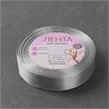 Лента атласная, 20мм×23±1м, цвет серебряный №176 5036857 - фото 7081