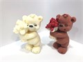 Мишка с букетом из сердец, из шоколадной глазури, высота 8,5 см, диаметр 6 см, вес 100 г, МИКС 76208 - фото 7498