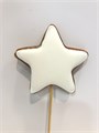 Пряник БЕЛЫЙ "ЗВЕЗДА" d=6-7см, на шпажке 77519 - фото 9050