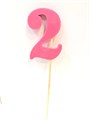 РОЗОВАЯ большая цифра "2" из шоколадной глазури 30477495 - фото 9327