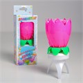 Свеча для торта музыкальная "Тюльпан", крутящаяся, розовая, 14,5×6 см 2919693 - фото 9530